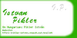 istvan pikler business card